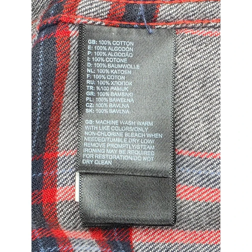 MENS THE NORTH FACE FLANNEL‎ SHIRT GRAY SIZE M
